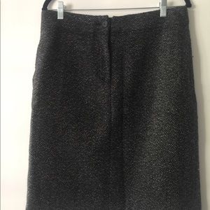 LOFT Black and White Checkered Skirt